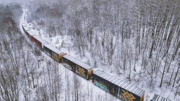 Train d’Ontario Northland en hiver
