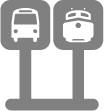 Bus and Train signs